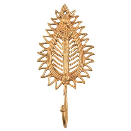Brass leafy Flower Design Wall Hook 